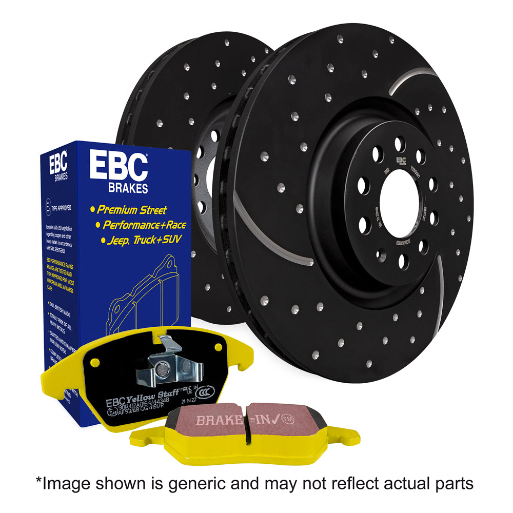 Representative EBC Yellowstuff pads and GD disc kit