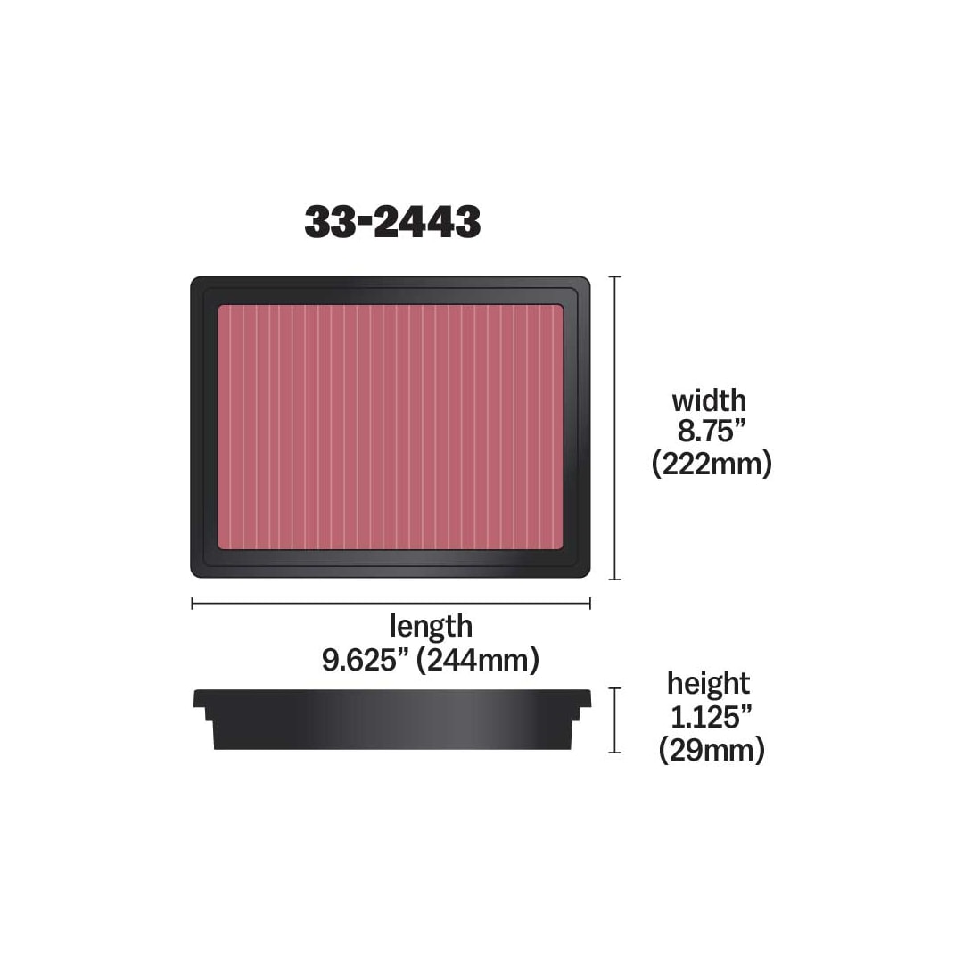 K&N 33-2443 filter detail 1