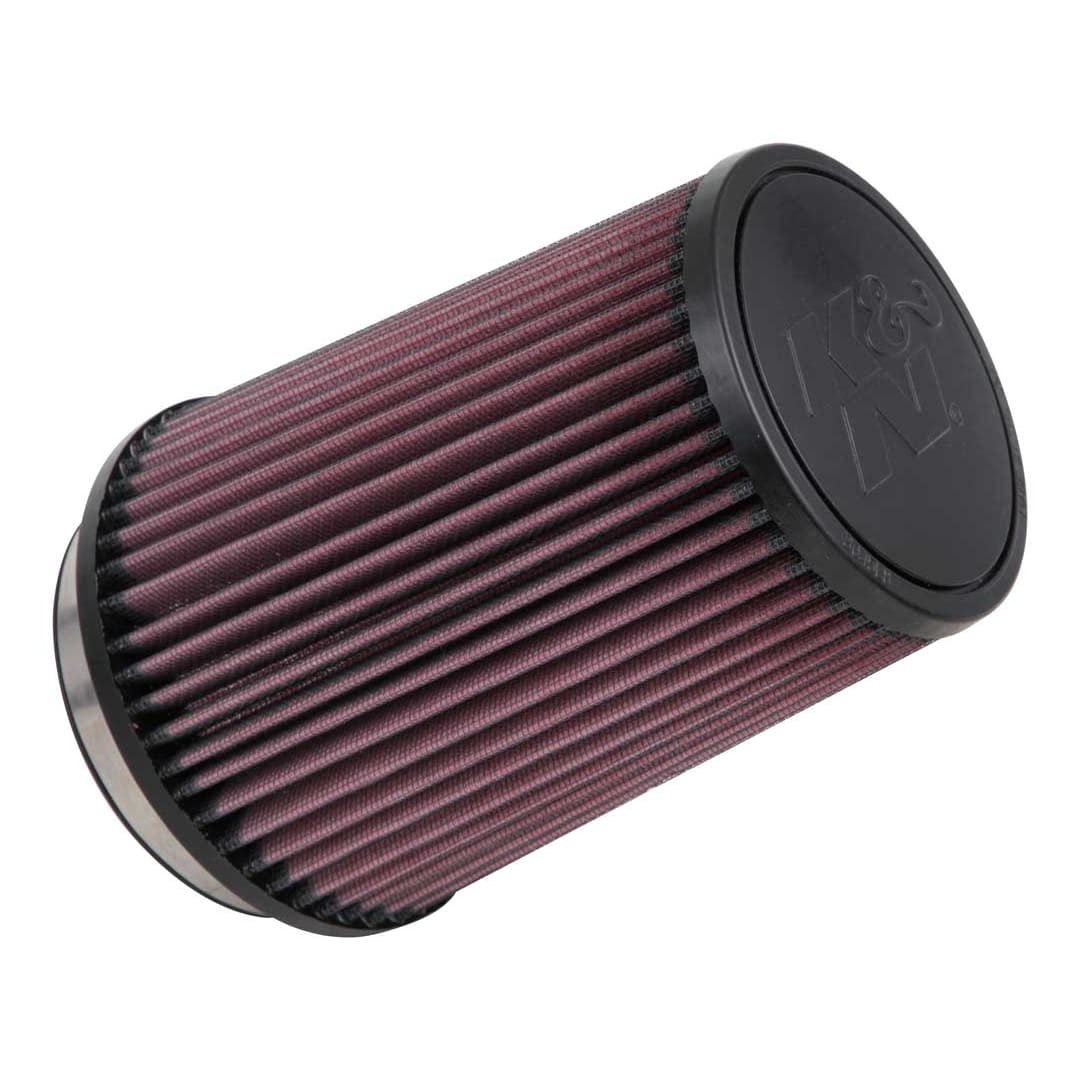 K&N RU-2590 Universal Clamp-On Air Filter — 102mm — official product photograph