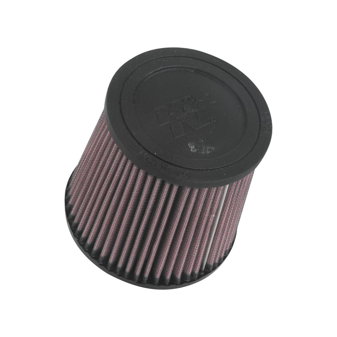 K&N RU-3600 red tapered universal air filter — official product photograph